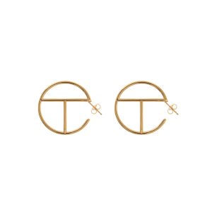Medium Logo Hoop Earring | Gold