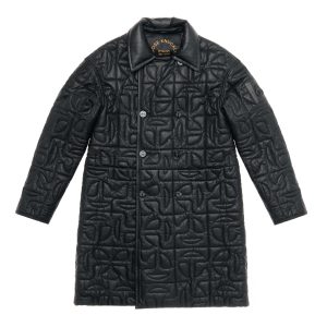 Quilted Peacoat | Leather
