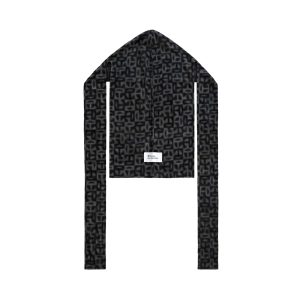 Monogram Print Durag | Black/Grey