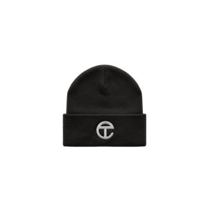 Embroidered Beanie | Black/White