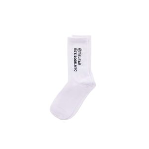 EST. 2005 Logo Socks | White