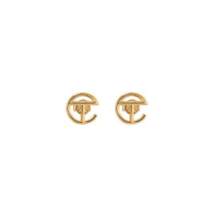 Logo Stud Earring | Gold