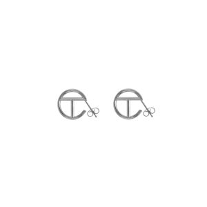 Small Logo Hoop Earring | Silver