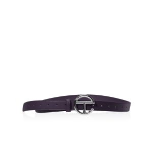 Logo Belt | Silver/Eggplant
