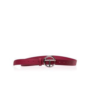 Logo Belt | Silver/Oxblood