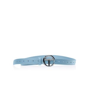 Logo Belt | Silver/Pool Blue